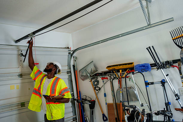 Professional Garage Door Panel Replacement technician working in Washington, WV